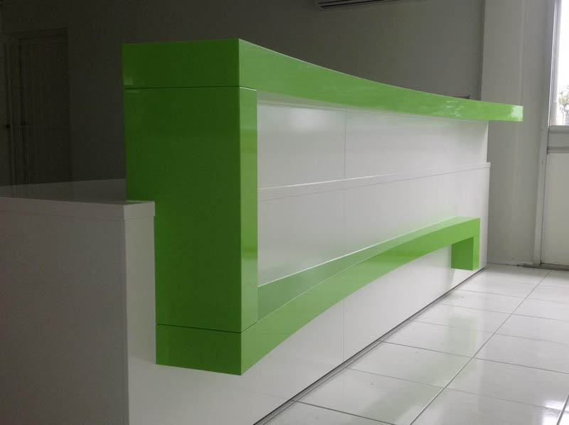 Commercial Office reception counter Green